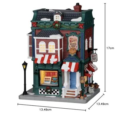 Miss Maggie'S Muffin Shop battery operated Led Kerst LEMAX - Lemax Miss Maggie'S Muffin Shop battery operated Led Kerst LEMAX - Lemax