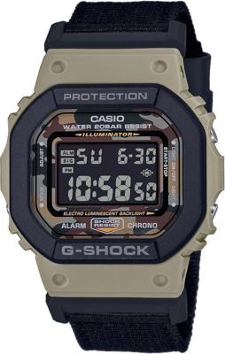 Horlogeband Casio DW-5610SUS-5 Nylon/perlon Zwart Horlogeband Casio DW-5610SUS-5 Nylon/perlon Zwart