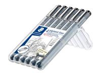 Fineliner Staedtler Pigment 308 zwart set 4+2 gratis | 16 stuks - thumbnail