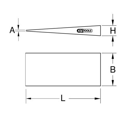 KS Tools 963.2226 Brozeplus Space-ijzer 250 x 50 x 5 x 1,5 mm