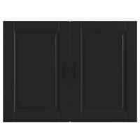 Keukenwandkast Porto bewerkt hout zwart - thumbnail