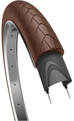 Edge Buitenband mambo 28 x 2.00"/ 50-622 mm - donkerbruin met reflectie