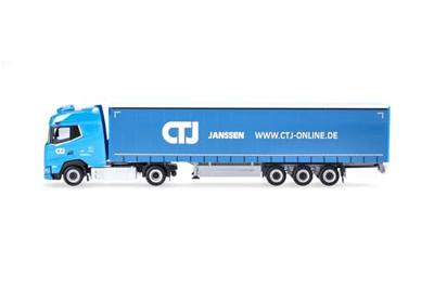 Herpa 318495 H0 Vrachtwagen DAF XG gardinendekzeilen „CTJ” (Nordrhein-Westfalen/Dormagen)