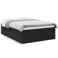Bedframe massief hout zwart 140x190 cm - thumbnail