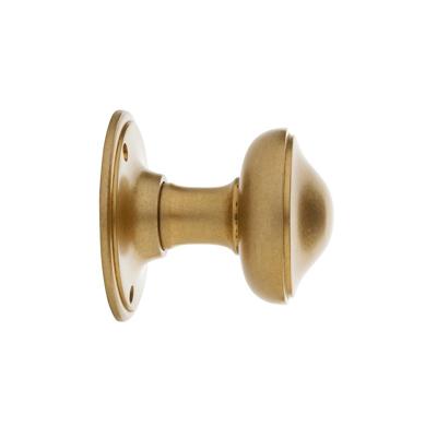 De Oude Deurklink Vaste deurknop 80mm - messing getrommeld De Oude Deurklink Vaste deurknop 80mm - messing getrommeld