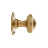 De Oude Deurklink Vaste deurknop 80mm - messing getrommeld - thumbnail