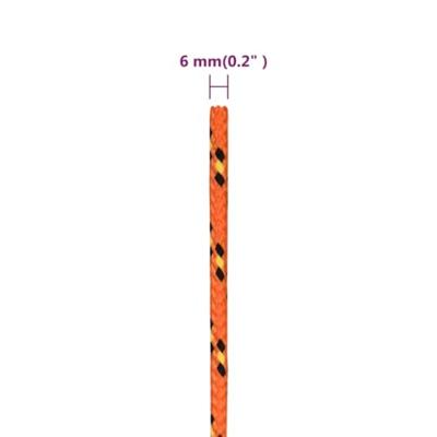 VidaXL Boottouw 6 mm 250 m polypropyleen oranje