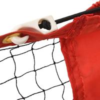 VidaXL Tennisnet 500x100x87 cm polyester zwart en rood - thumbnail