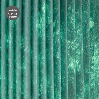 Papieren Gevouwen Lampenkap - Conisch - Blauw - ø40 x 24 cm - E27 fitting - Voor Staande Lamp - Ontworpen voor woonkamer en eetkamer