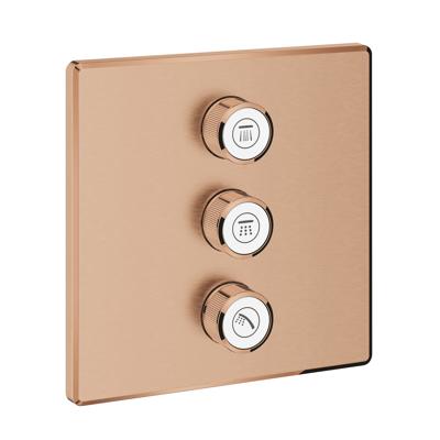 Opbouwdeel GROHE Smartcontrol Volume (3X), Vierkant Warm Sunset Geborsteld