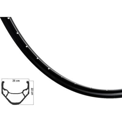 Ryde velg xs19 zwart/zwart 9x4 36 gaats 28 inch (622)