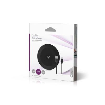 Nedis Draadloze Oplader | 5 / 7.5 / 10 / 15 W | 2 A | LED-indicatie in gebruik | Inclusief kabel | USB Type-A | 1.00 m - WCHAQ15W110BK Nedis Draadloze Oplader | 5 / 7.5 / 10 / 15 W | 2 A | LED-indicatie in gebruik | Inclusief kabel | USB Type-A | 1.00 m - WCHAQ15W110BK