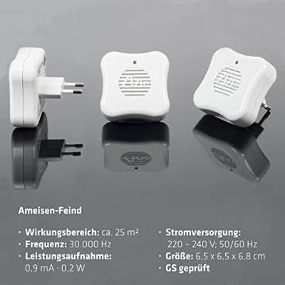 Gardigo ant-repellent Insectenverschrikker Ultrasoon (b x h x d) 65 x 65 x 68 mm Wit 1 stuk(s) - thumbnail