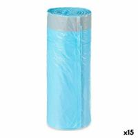Vuilniszakken Blauw Polyethyleen 15 Stuks (30 L) - thumbnail
