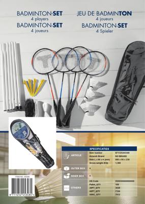 Badmintonset, 4 spelers