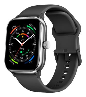 Beafon Smartwatch 201, bluetooth oproep, AMOLED-display 1,85 inch (4,69 cm), Always on, IP68, sportmodus 100+, fitnessmodus, hartslagfrequentie, bloedzuurstof, slaapmodus, stappenteller,