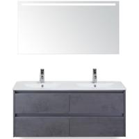 Dante Badmeubelset 120 cm - Beton Antraciet - Keramische Wastafel Wit Enjoy met Sence Spiegel - thumbnail