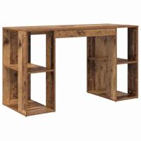 Bureau met plank Oud Hout 130 x 50.5 x 75 cm Bewerkt hout - thumbnail