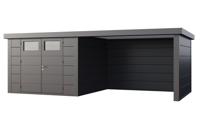 Telluria | Tuinhuis Classico 3030 met Overkapping Lounge Large | Rechts | Antraciet - thumbnail