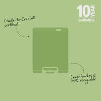 Brabantia Bo pedaalemmer 12 liter Matt steel finger print proof - thumbnail