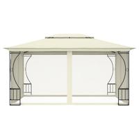 Prieel met gordijnen 300x400x265 cm crme - thumbnail