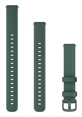 Garmin Lily 2 (14mm) Bandje, alleen Geschikt voor Lily 2 Standard, Active en Classic series, Originele accessoire, Silicone, Jasper Green and Jasper Green Hardware
