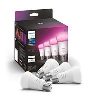 Philips Hue LED-lamp (4 stuks) 871951432840200 Energielabel: F (A - G) Hue White & Col. Amb. E27 Viererpack 4x570lm 60W E27 9 W Warmwit tot koudwit - thumbnail