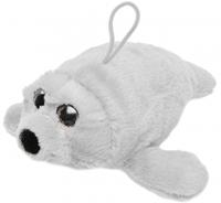 LG Imports knuffelzeehond 28 cm wit - thumbnail