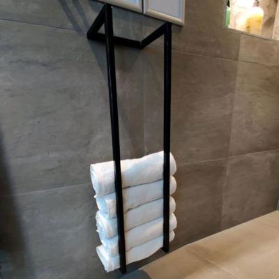 Handdoekenrek AQS Industrieel 95x25x20 cm Zwart Aqua Splash