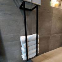 Handdoekenrek AQS Industrieel 95x25x20 cm Zwart Aqua Splash - thumbnail