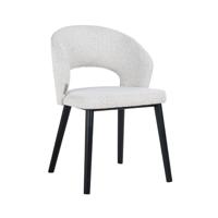 Richmond Eetkamerstoel 'Savoy' Bouclé, kleur Wit - thumbnail