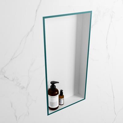 MONDIAZ EASY Nis 59,5x29,5cm in solid surface kleur Smag | Talc. 1 vak geschikt voor in- of opbouw