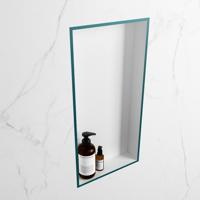 MONDIAZ EASY Nis 59,5x29,5cm in solid surface kleur Smag | Talc. 1 vak geschikt voor in- of opbouw - thumbnail