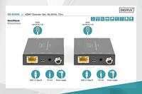 Digitus DS-55506 HDMI / RJ45 Adapter [1x HDMI-bus - 2x HDMI-bus] Zwart 4K UHD - thumbnail