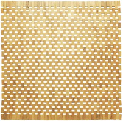 Badmat Woodblock Teak 60x60 cm Bruin