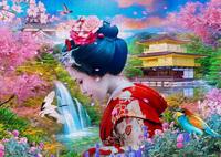 Geisha Garden Puzzel 1000 Stukjes - thumbnail
