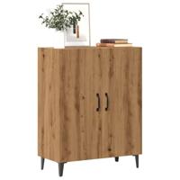 Dressoir 70x34x90 cm bewerkt hout artisanaal eikenkleur - thumbnail