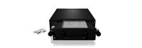 Icy Box IB-148SSK-B Wissellijst voor 2,5 inch (6,35 cm) en 3,5 inch (8,9 cm) SATA/SAS HDD/SSD geschikt voor 5,25 inch bay met ventilator, afsluitbaar, zwart - thumbnail