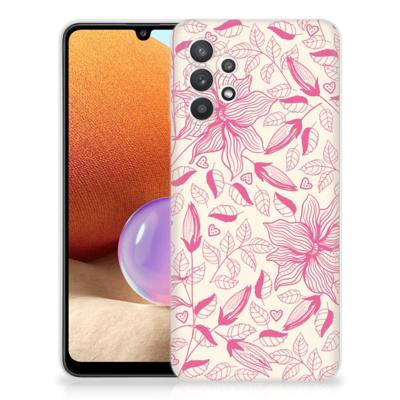Samsung Galaxy A32 4G | A32 5G Enterprise Editie | TPU Case | Pink Flowers