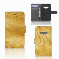 Samsung Galaxy Xcover 3 | Xcover 3 VE | Book Style Case | Licht Hout - thumbnail
