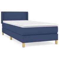 Boxspring met matras stof blauw 100x200 cm - thumbnail