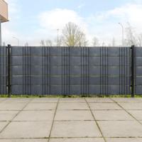 VidaXL Balkonschermen 10 st 255x19 cm poly rattan antracietkleurig - thumbnail