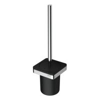 Toiletborstel met Houder Geesa Frame Zwart Chroom - thumbnail