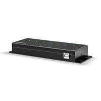 LINDY USB 2.0 Metalen Hub 7 Port 7 Port USB 2.0-Hub Zwart - thumbnail