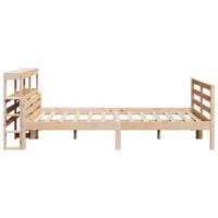 Bedframe met hoofdbord massief grenenhout 150x200 cm - thumbnail