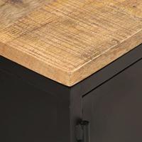 Salontafel 90x50x37 cm massief ruw mangohout - thumbnail