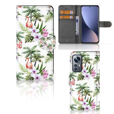Xiaomi 12 | 12X | Telefoonhoesje | Met pasjeshouder | Flamingo Palms