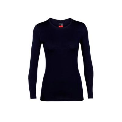 Icebreaker Merino 260 Tech LS Crewe Thermoshirt Dames Midnight Navy L