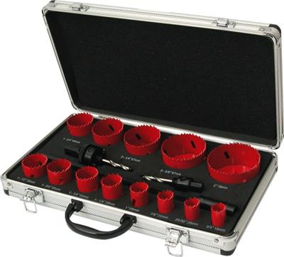 Gatzaagset Bi-metaal Combi Monteur aluminium koffer 19-76mm Gatzaagset Bi-metaal Combi Monteur aluminium koffer 19-76mm