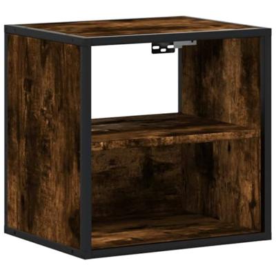 Nachtkastje wandgemonteerd 40x31x39,5 cm gerookt eikenkleurig